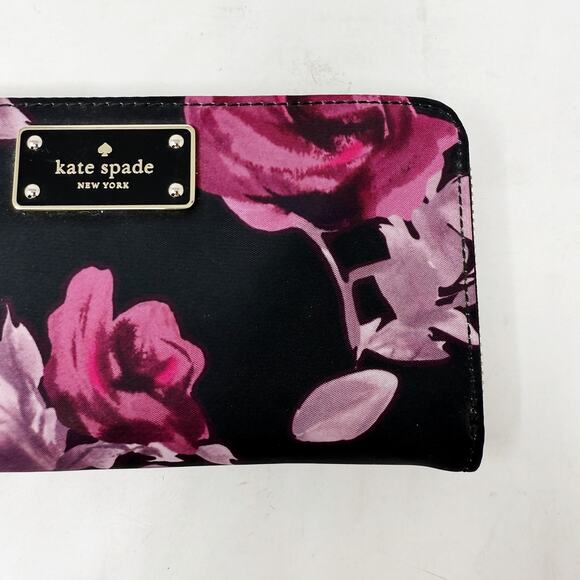 [Kate Spade] Neda Wilson Road Rose Symphony Zip Around Nylon Wallet NWT Floral - Picture 8 of 8